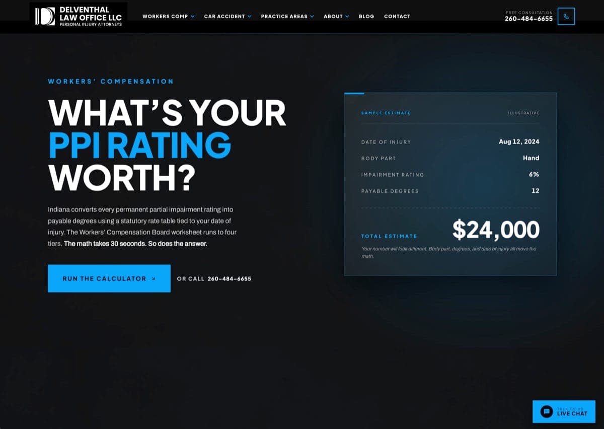 Delventhal Law Office — screenshot 2