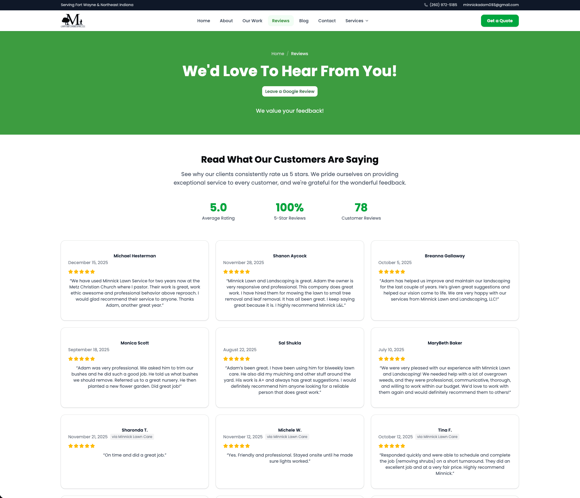 Minnick Lawn Care — screenshot 5
